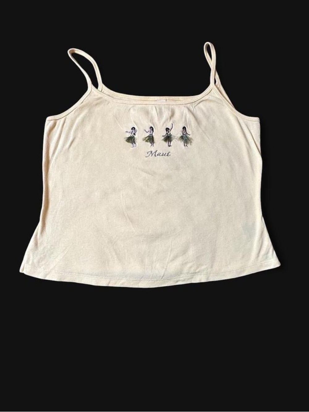 Women's Yellow Spaghetti Strap Maui Tank Top